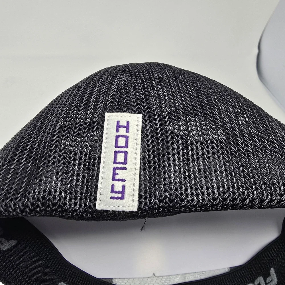 HOOEY TCU Horned Frogs Black 5 Panel Mesh Flex Hat‎ Baseball Cap L/XL